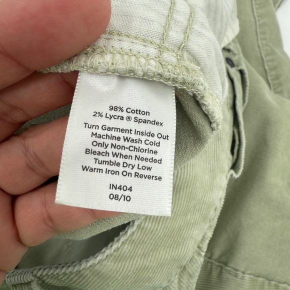 Talbots Pants Women 14W NEW Green Corduroy Signature Ankle Hippie Boho 90s - Picture 8 of 13